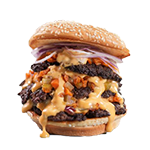 Beef Burger With Cheese & Fried Mushroom 